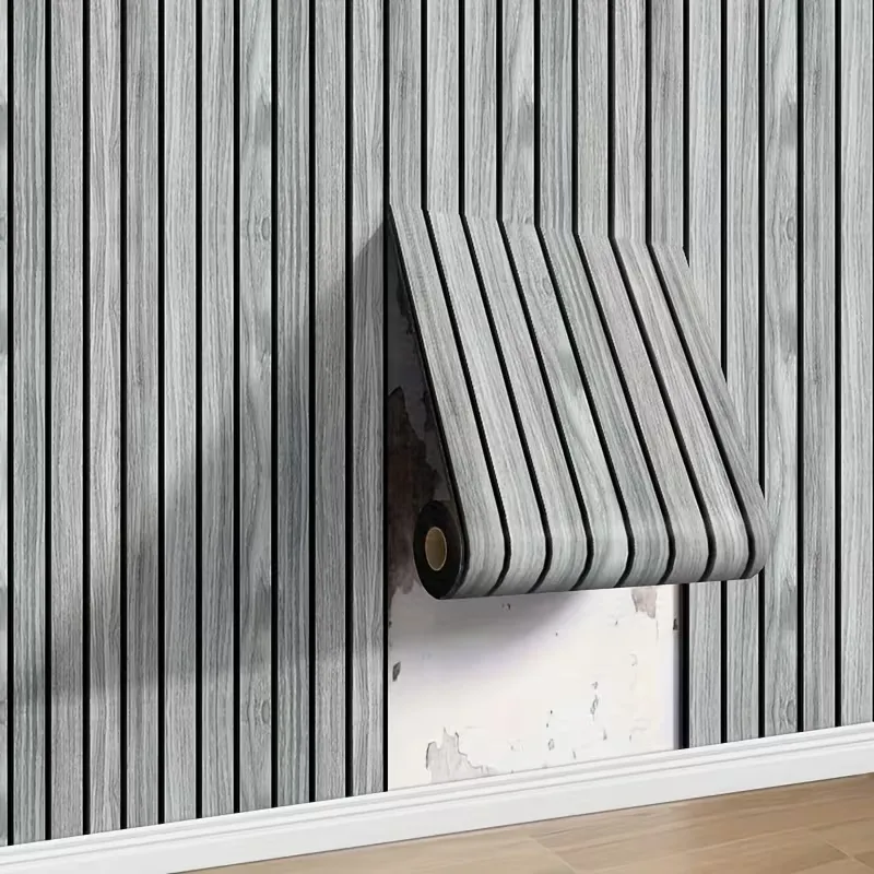 Wood Slat Wallpaper Peel and Stick Self-Adhesive Film 45cm x 10m - 2015-4