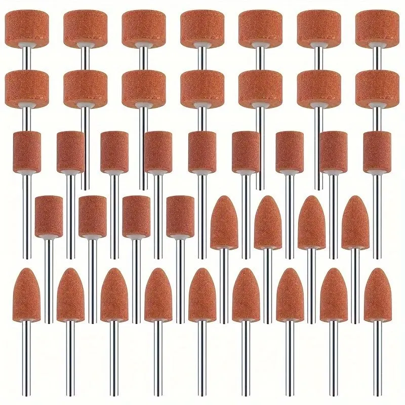 42PCS Stone Sanding Bits with 1/8" Shank For Metal Rust Removal/Smoothing