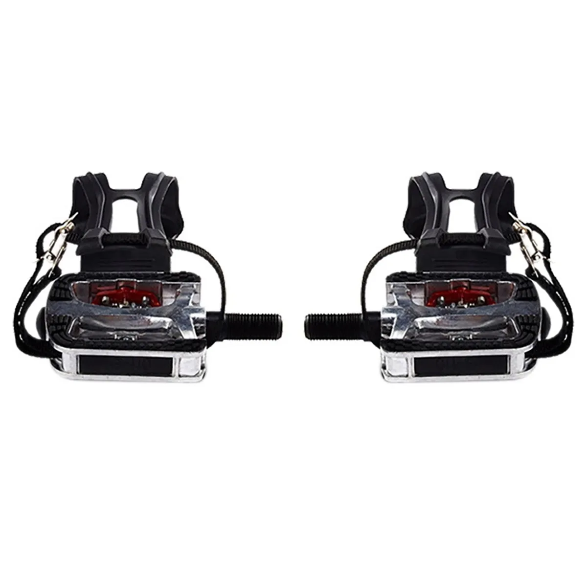 SPD Pedals for Spin Bike with Toe Cages for Shimano Clip Pedals