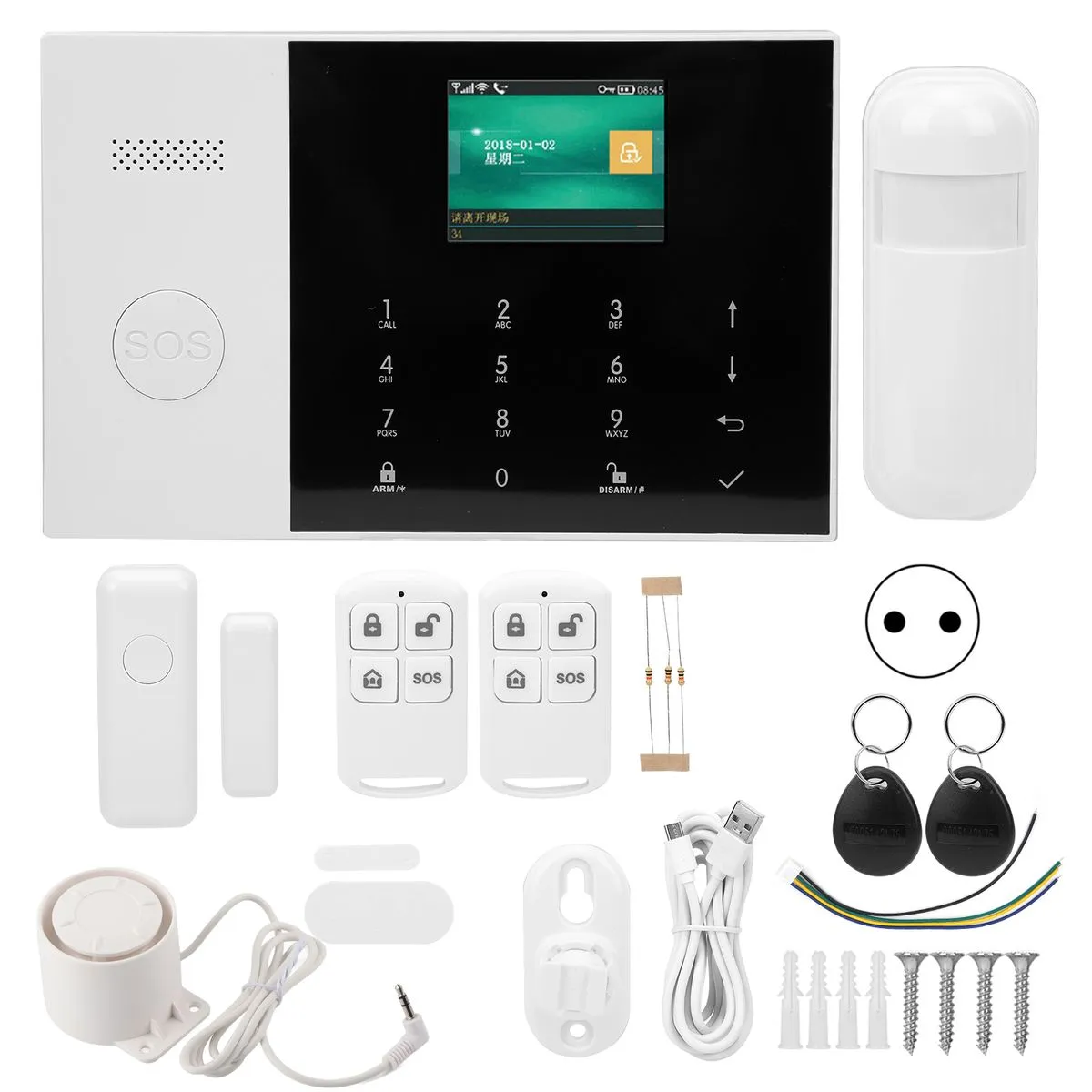 WiFi+GSM 2.4" TFT Alarm System