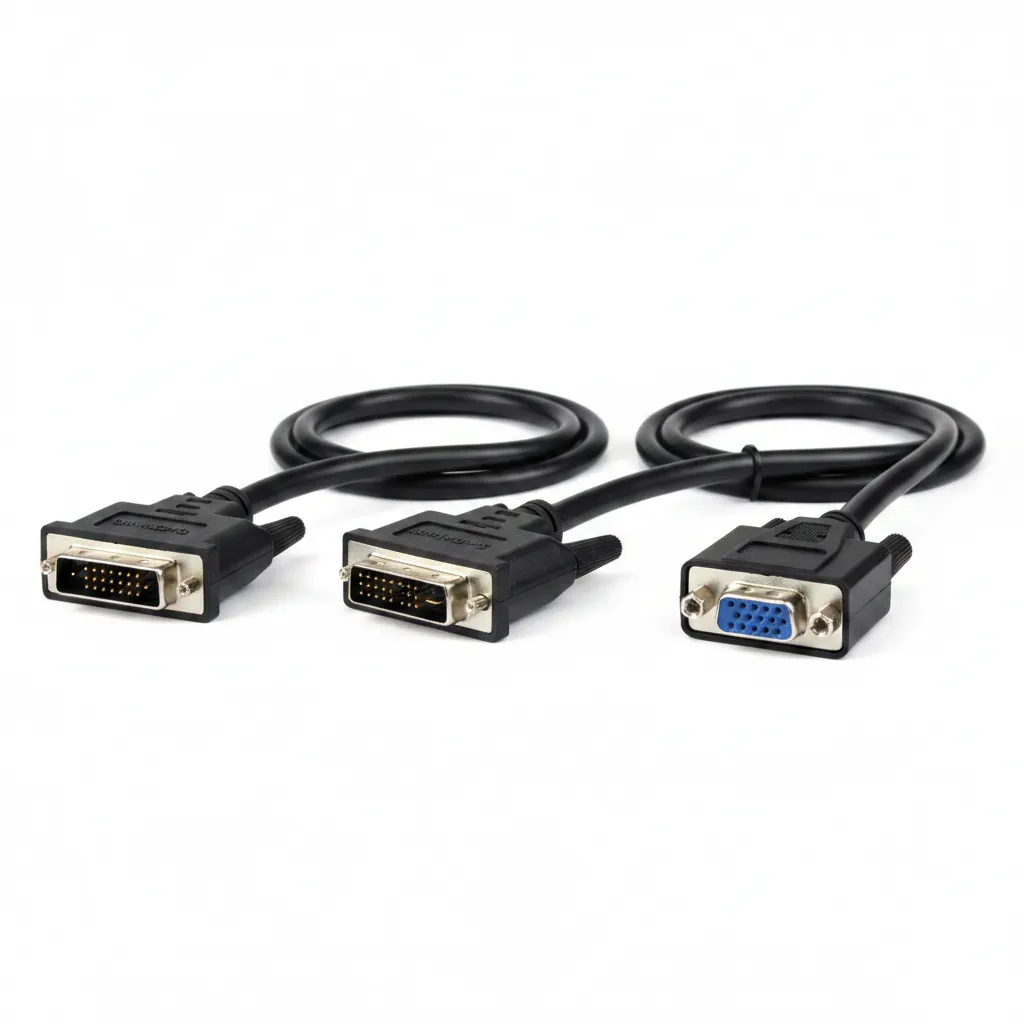 UniQue 1.8m DVI Male to VGA Female Adapter Cable - 2 Pack