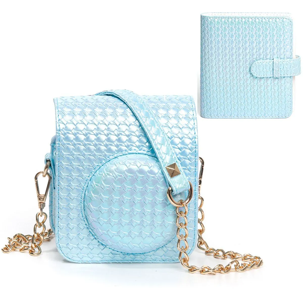 Protective Case for Fujifilm Instax Mini 12 Instant Camera, PU Camera Case - Blue