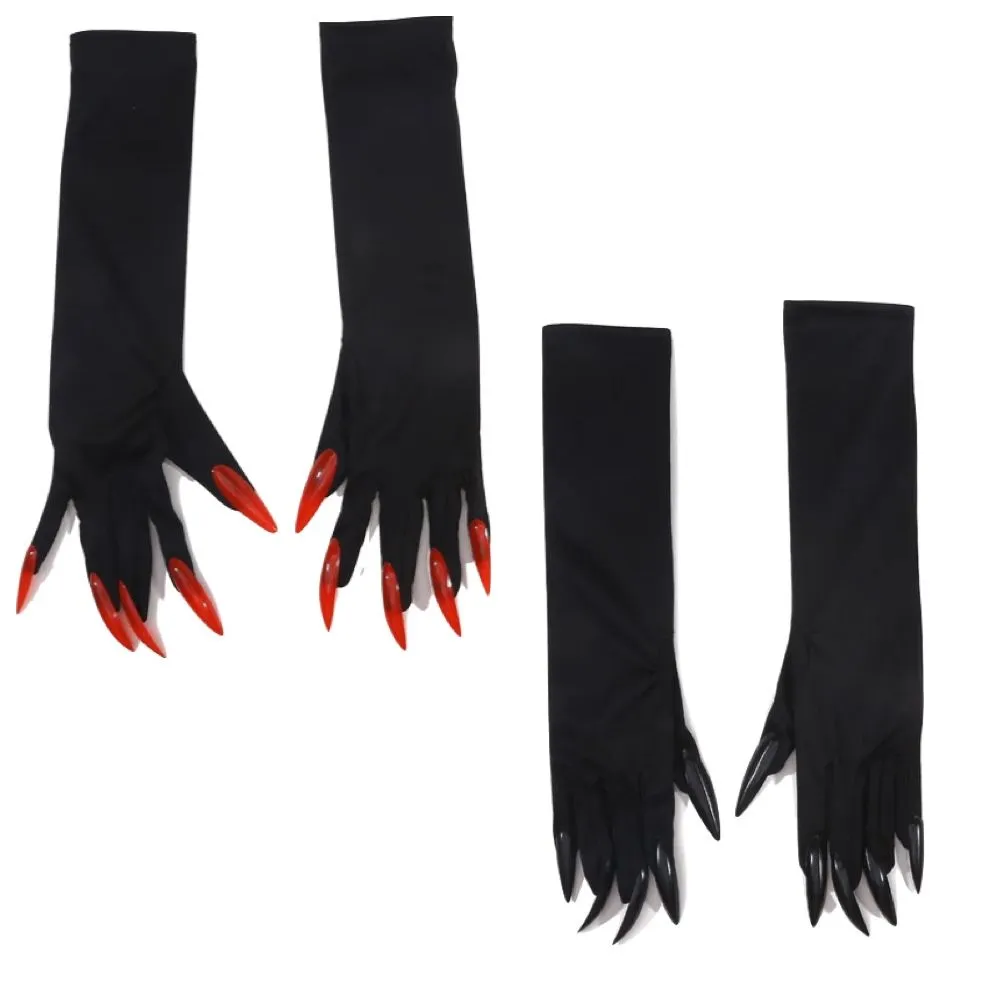 Party Cosplay Vampire & Witch Halloween Gothic Long Gloves (42Cm) Set of 2