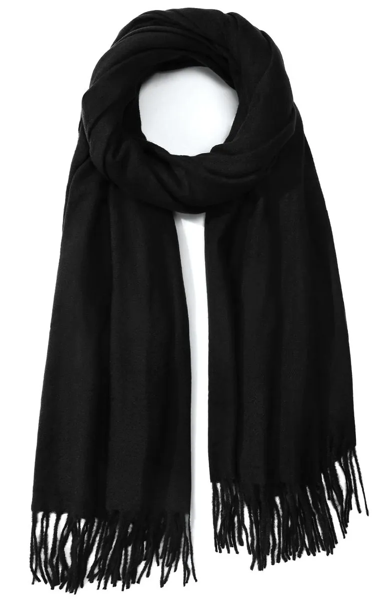 Scarf for Women - Women's Fall Winter Scarves, Pashmina Shawl Wraps - Black