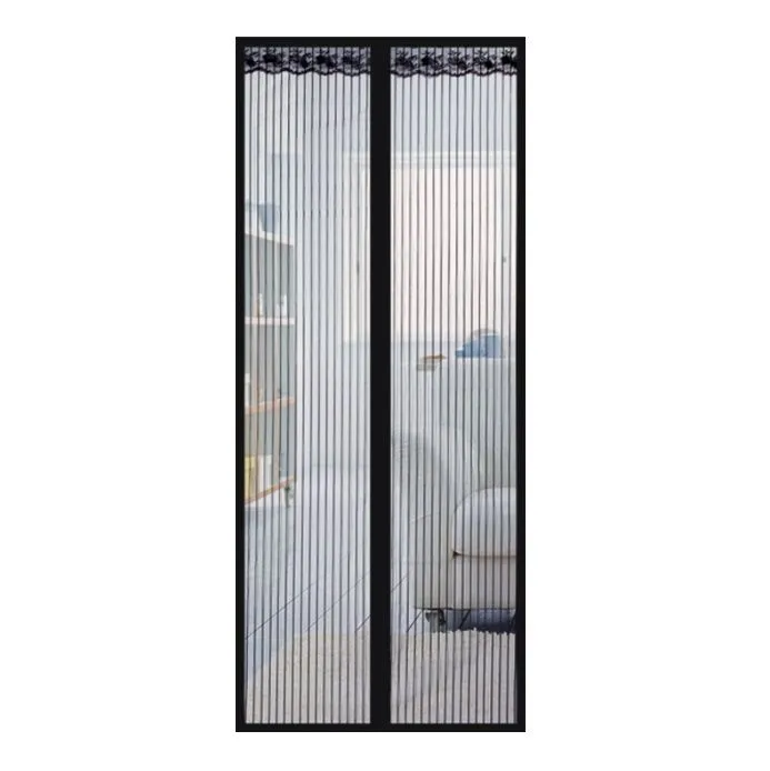 Magnetic Hands-Free Insect Screen Door Mesh - Black