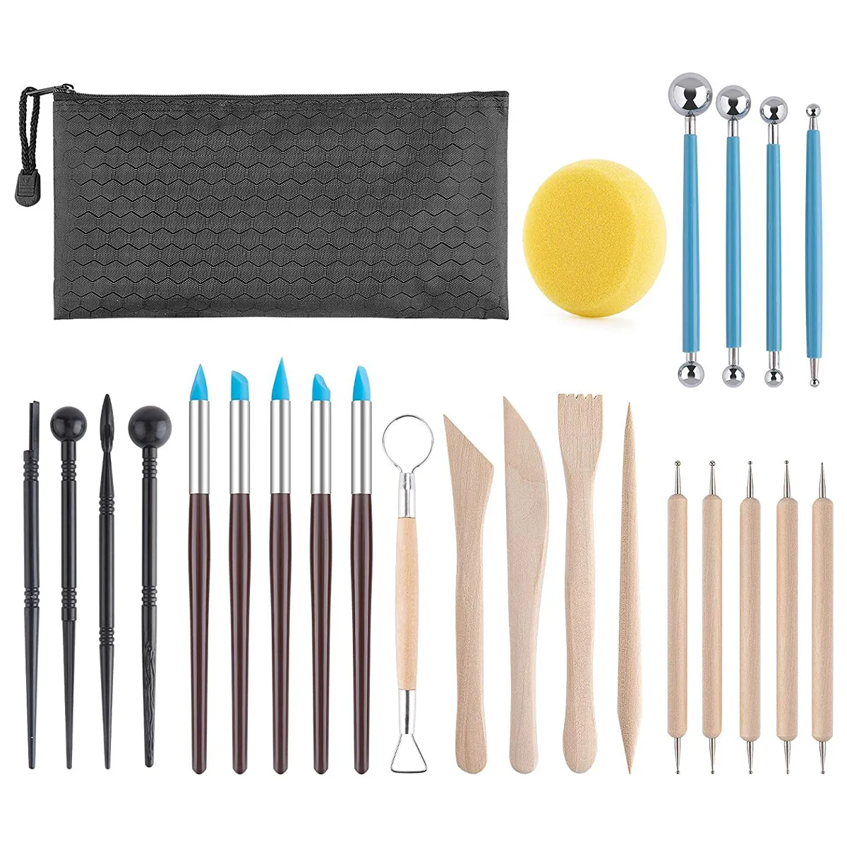 25Pcs Polymer Clay Tool Carving Knife Set Art Pottery Crafts Sculpting Tool