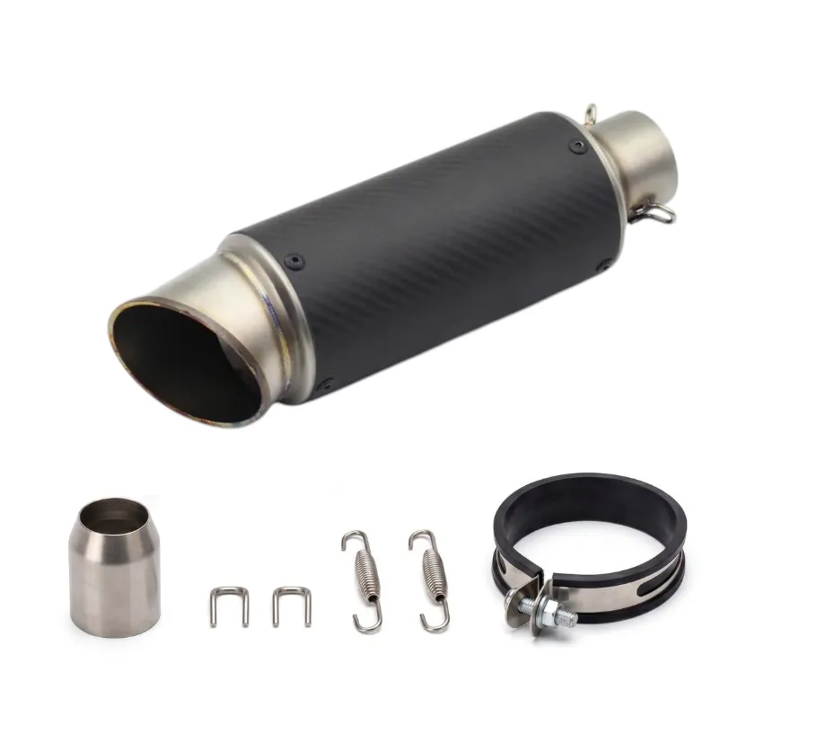 Carbon Fiber Motorcycle Exhaust Muffler 265/300/365mm 38-51mm