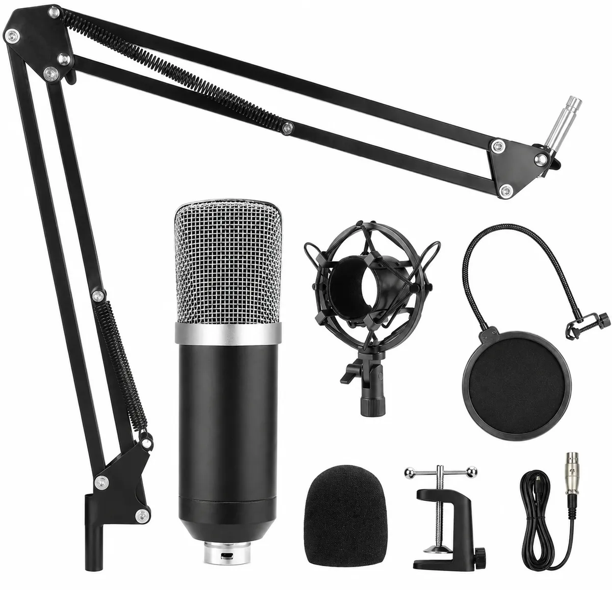 Professional Condenser Microphone Recording Kit for Podcasting & Streaming