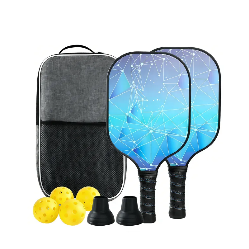 Pickleball Paddles,Pickle Ball Rackets with 4 Balls Set,Standard Tools-Blue