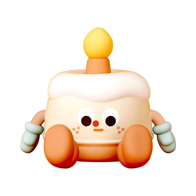 Cute Cartoon Birthday Cake Silicone Touch Night Light