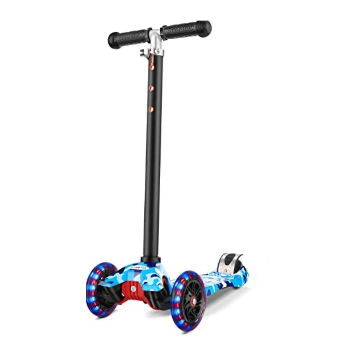 Kids Ride on 3 wheeler Scooter with light up wheels - Blue/Pink