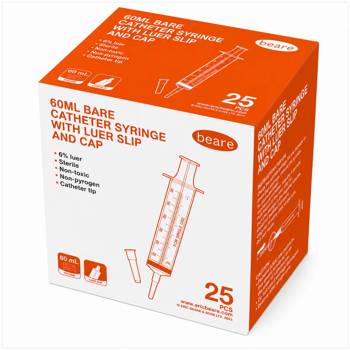 60ml Catheter Tip Luer Slip Syringe
