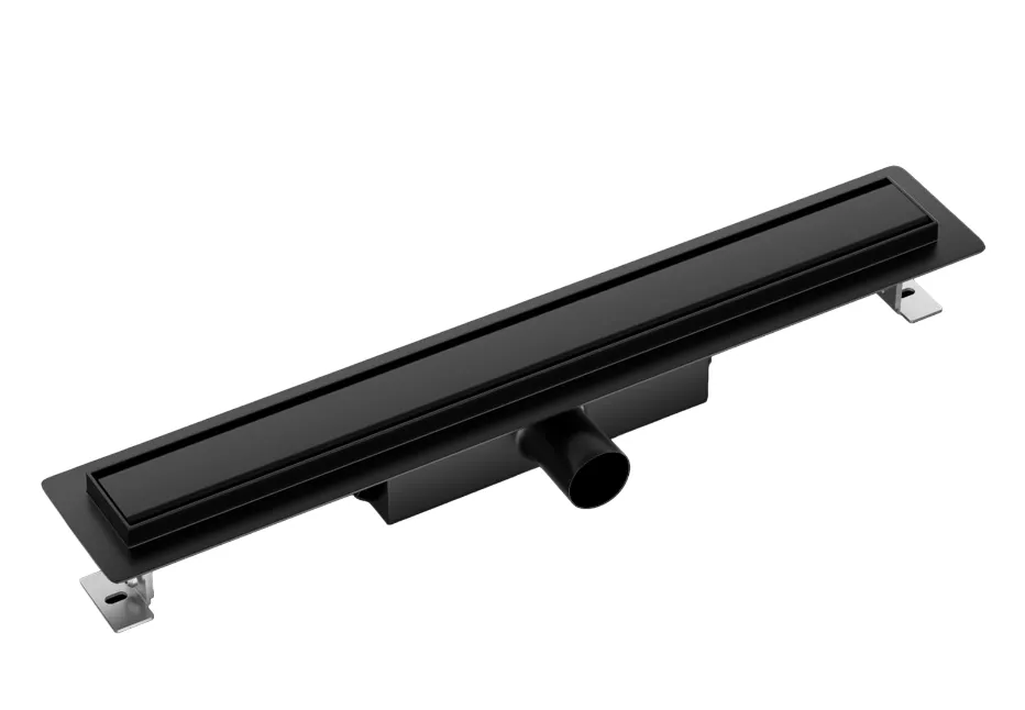 Shower Solid Channel Drain 500mm - Black