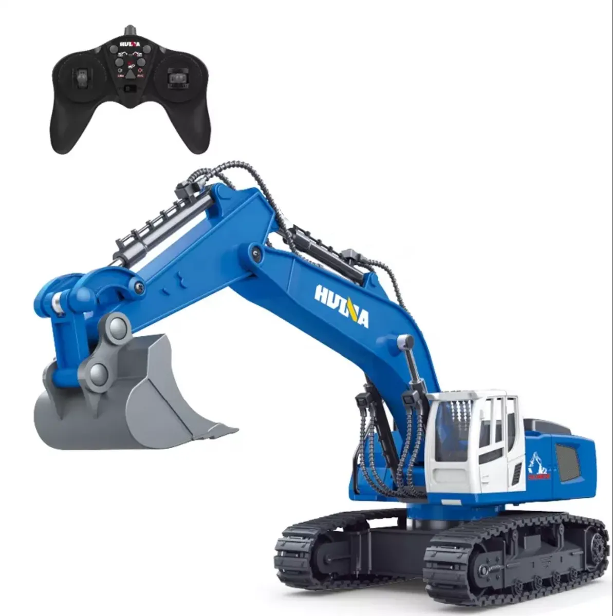 Huina 1558 Remote Rc Excavator - Blue