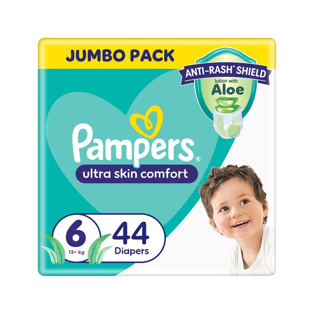 Pampers Anti-Rash Shield Taped Size 6 (13+ kg) 44 Nappies