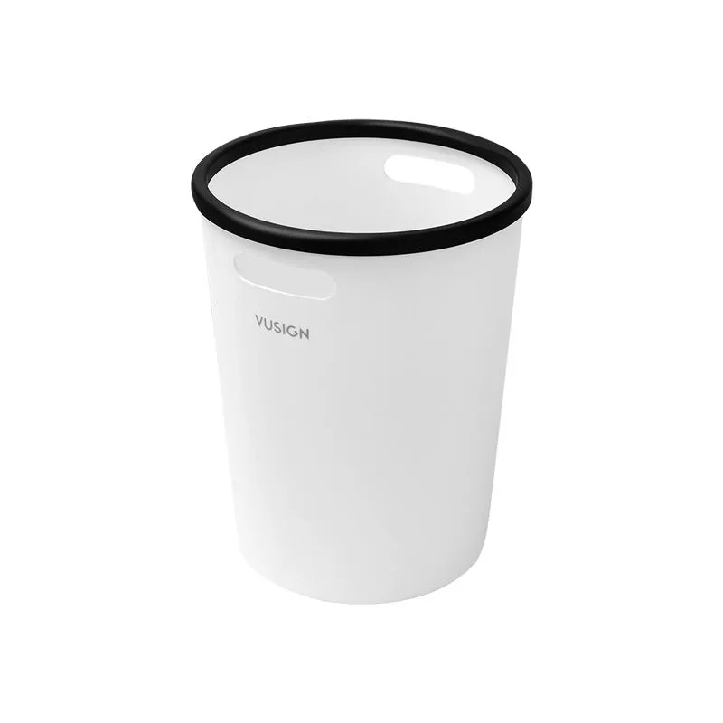 Deli Round Household Trash Bin 6L - White