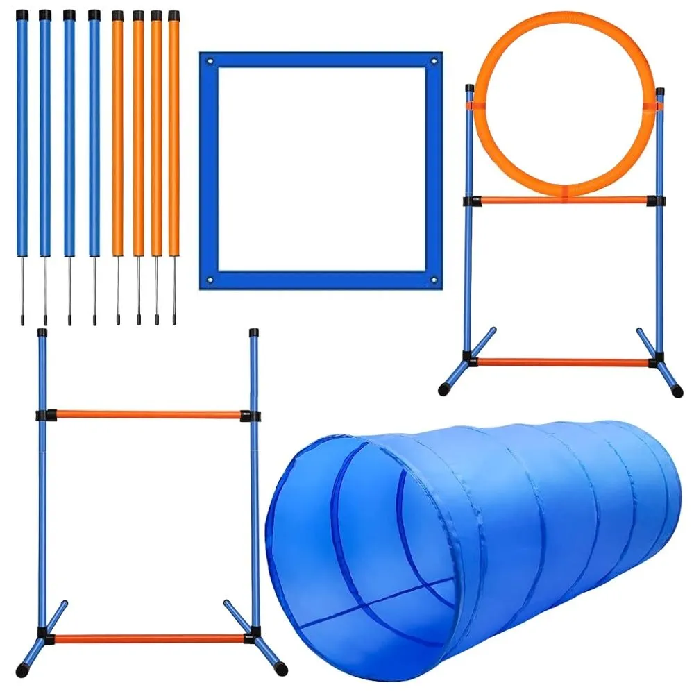 Pet Outdoor 12pc Dog Agility Training Equipment Kit -142cm