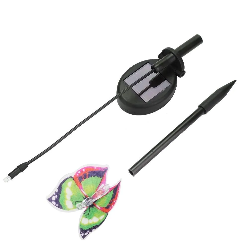Solar Powered LED Butterfly Lawn Lamp Waterproof Multi-Color Garden Light