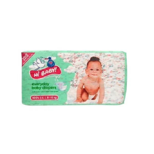 Hi Baby! - Large Everyday Baby Diapers Value Pack 100's