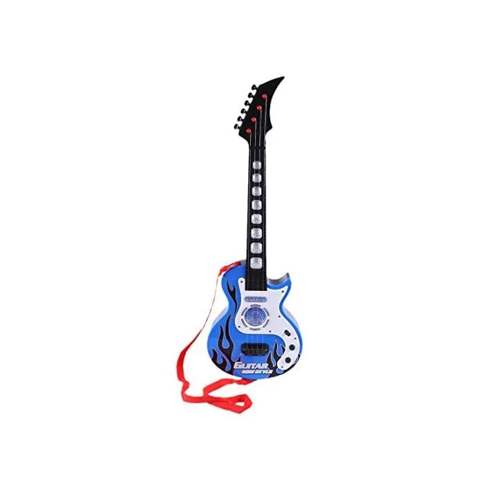 Rock and Roll Electric Musical Instrument Guitar Toy for Kids - Blue