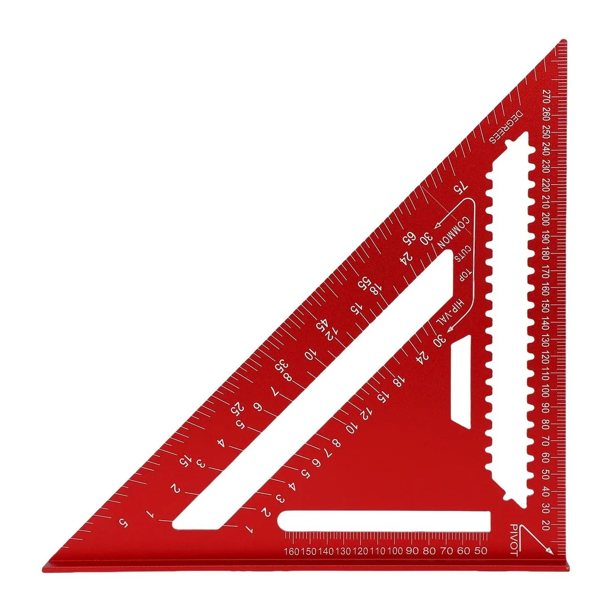 12 Inch Aluminum Rafter Square Red For Woodworking
