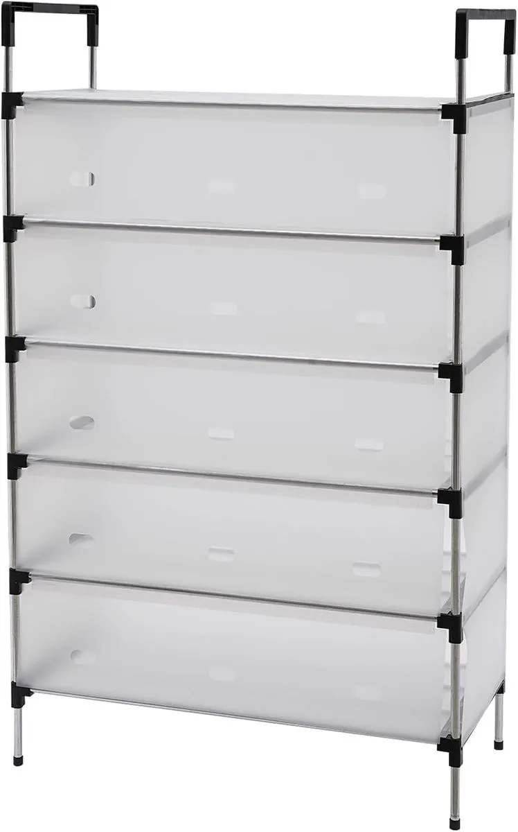 5 Tier For Entry Shoe Rack Organiser Stackable Shoe Rack
