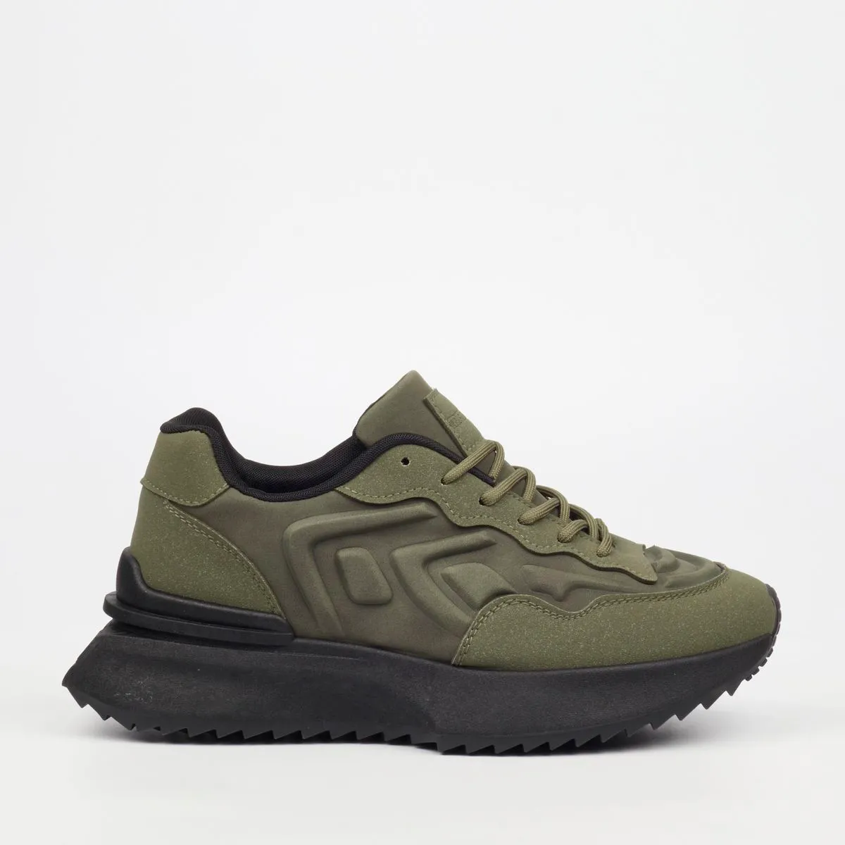 Mazerata Rocco 2 Men Faux Nubuck / Faux Suede Sneakers - Olive