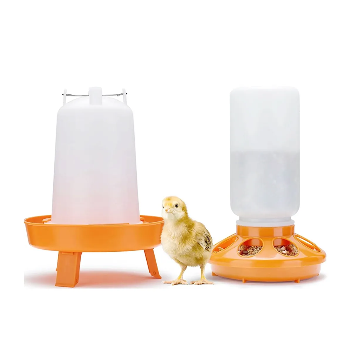 Top Filling Chick Feeder and Waterer Kit , Chick Feeder and Waterer with 3