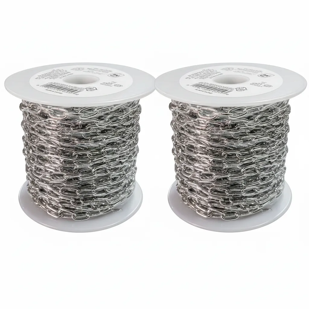 Krafft Nickel Plated Clock Chain 1.6mm x 20m for Mechanical Clocks - 2 Pack