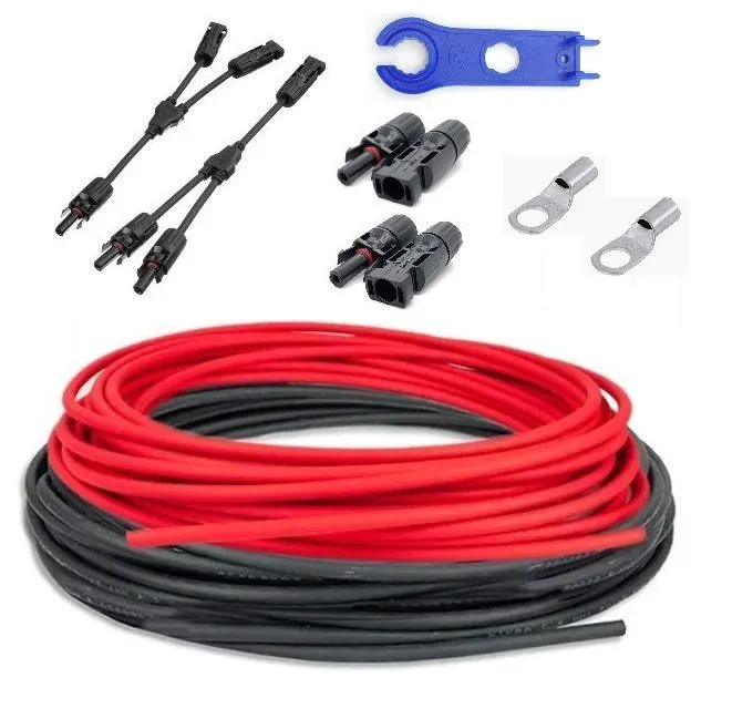 Solar PV Cable 6mm Set Premium -10m Kit