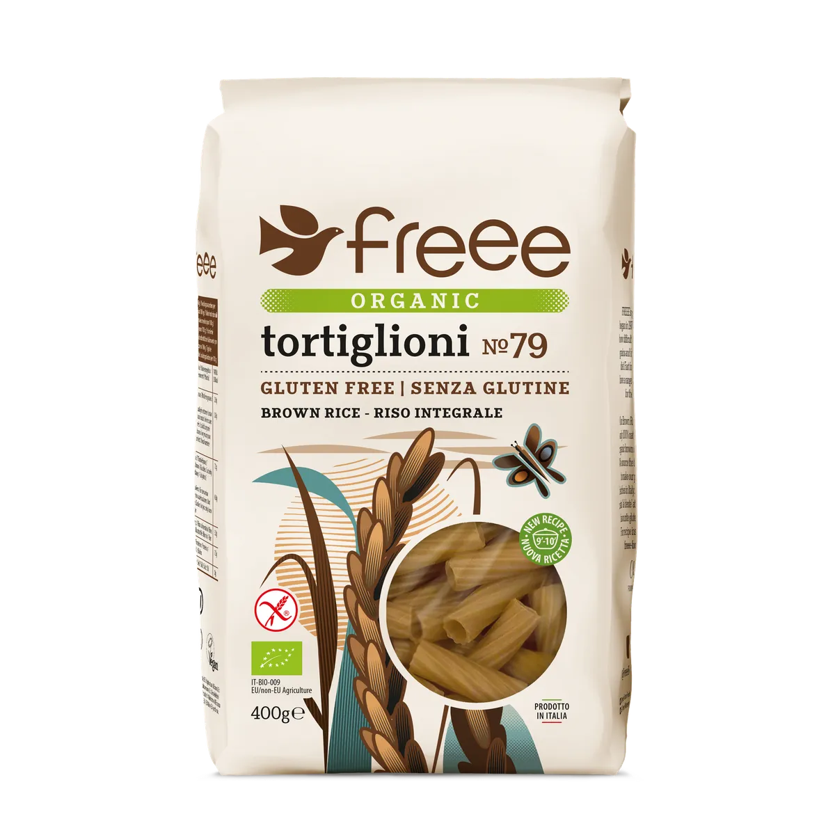 Gluten Free Organic Brown Rice Tortiglioni 400g