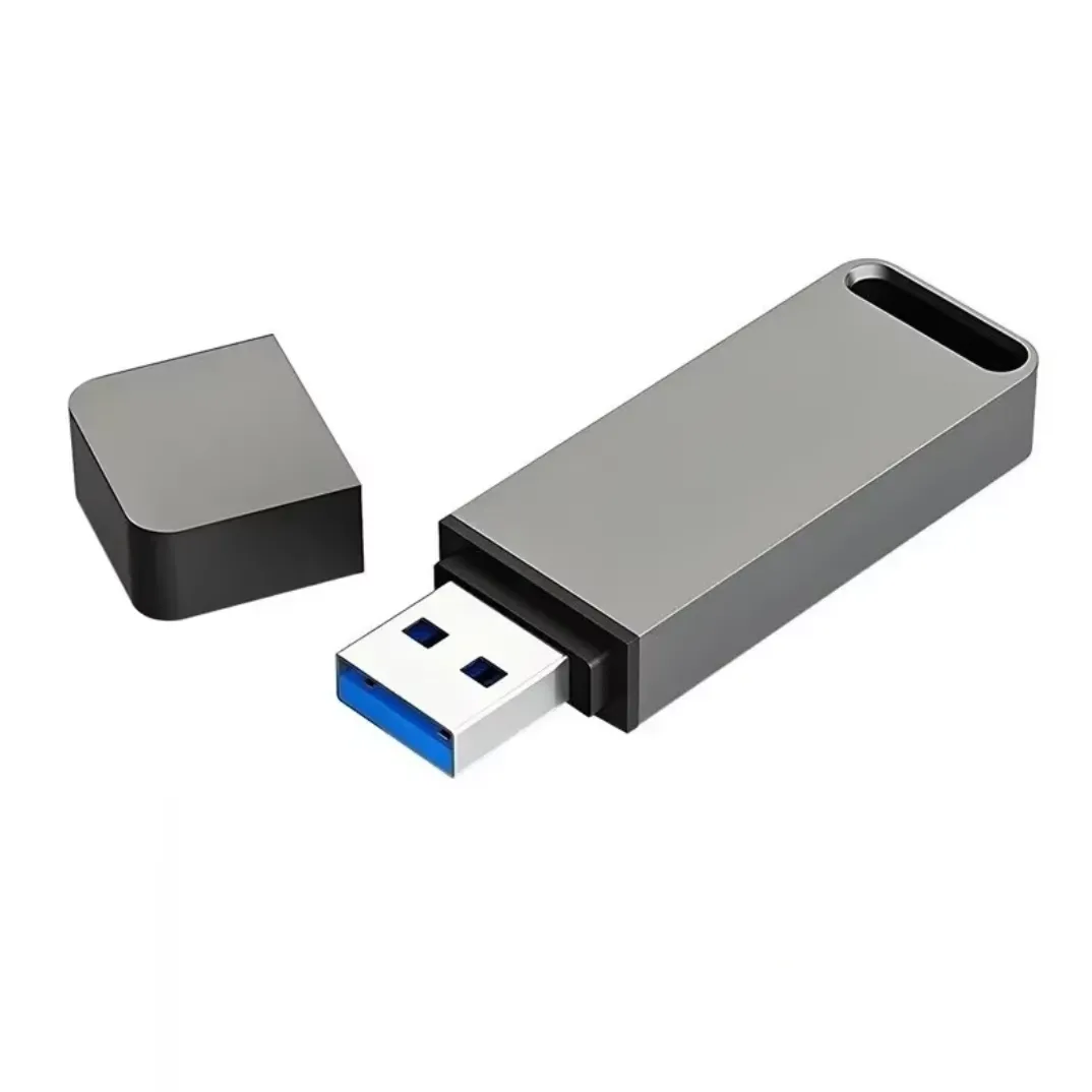 2TB USB 3.1 Flash Drive OTG Metal High Speed Waterproof Memory Stick - Grey