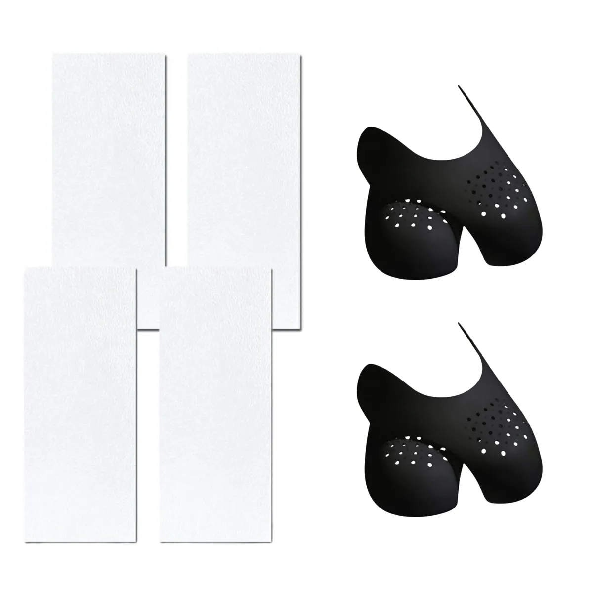 Sneaker Crease Guards and Shoe Sole Protectors - 2 Pairs - Black