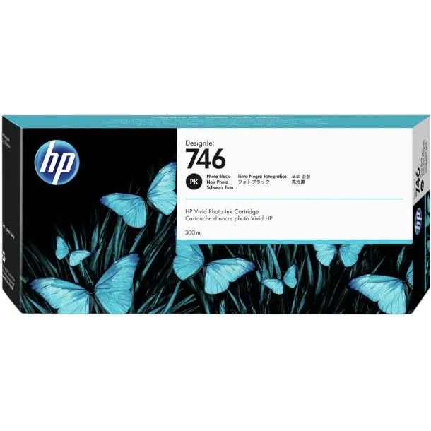 HP 746 Designjet Photo Black Ink Cartridge (300mL) For Designjet Z6