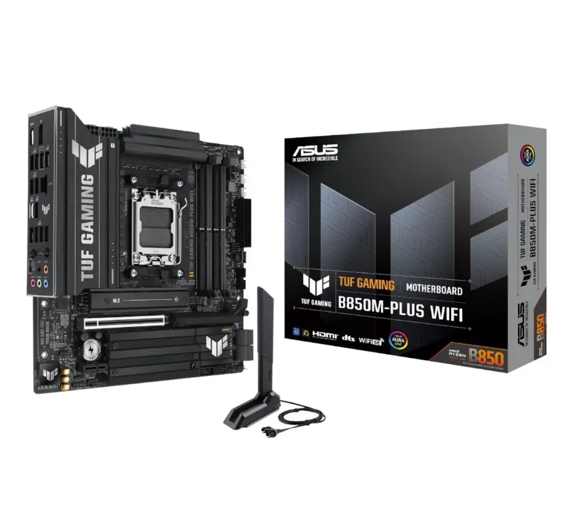 ASUS TUF Gaming B850M-PLUS WiFi (AM5) - Compact Micro-ATX Board for Gamers