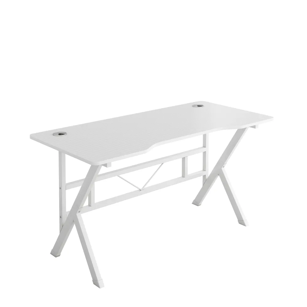 AURIZA 120cm Gaming Desk Computer Table Black/White - White