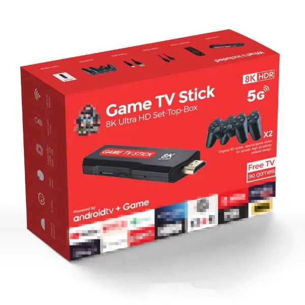 2.0 Dual System Game Stick 8K Retro Video Games Console with Wireless