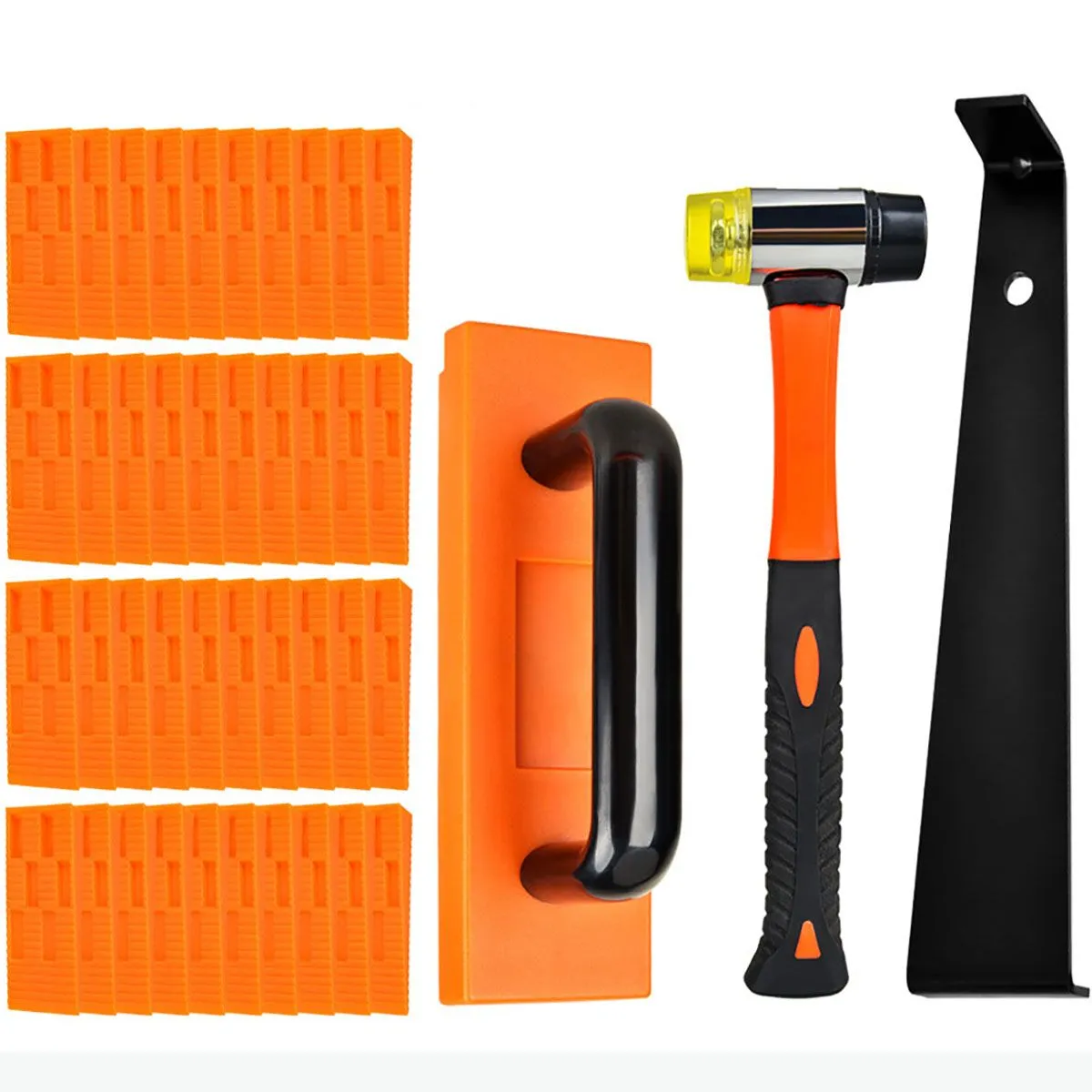 43 Pieces Household Wood Flooring Installation Tool Kit with Handle Hammer
