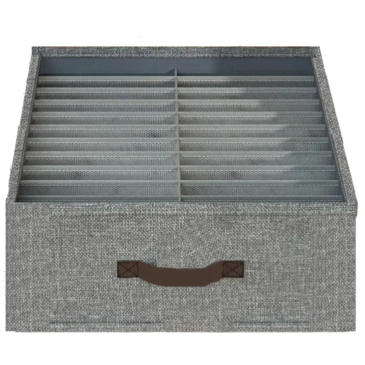 Foldable Clothes Organizer without Lid Clothes Storage Drawer Basket - Grey