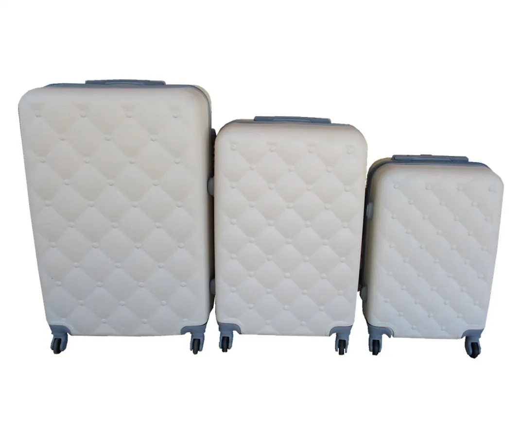 3-Piece Travel Luggage Suitcase Bag Set-Stylish, and Convenient-Cream White