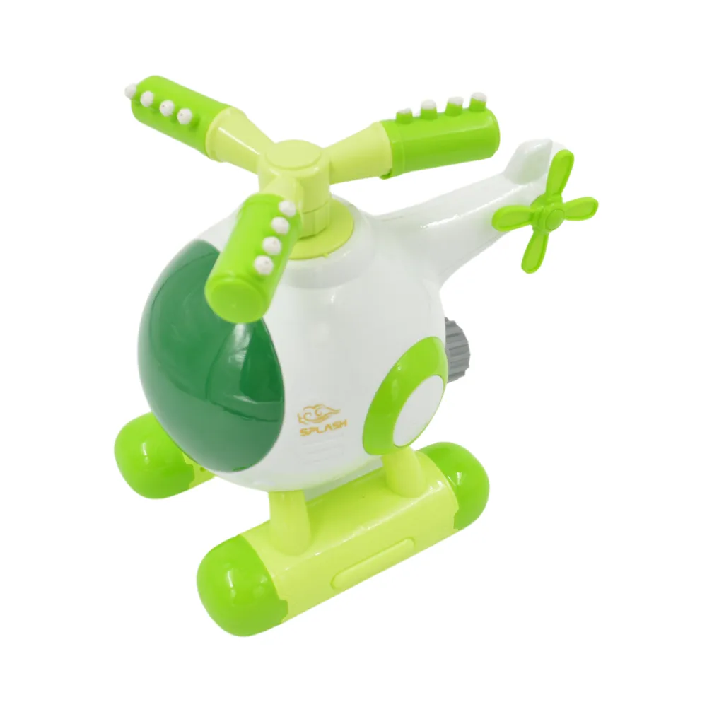 Splashing Green Helicopter Sprinkler for Kids Outdoor Fun