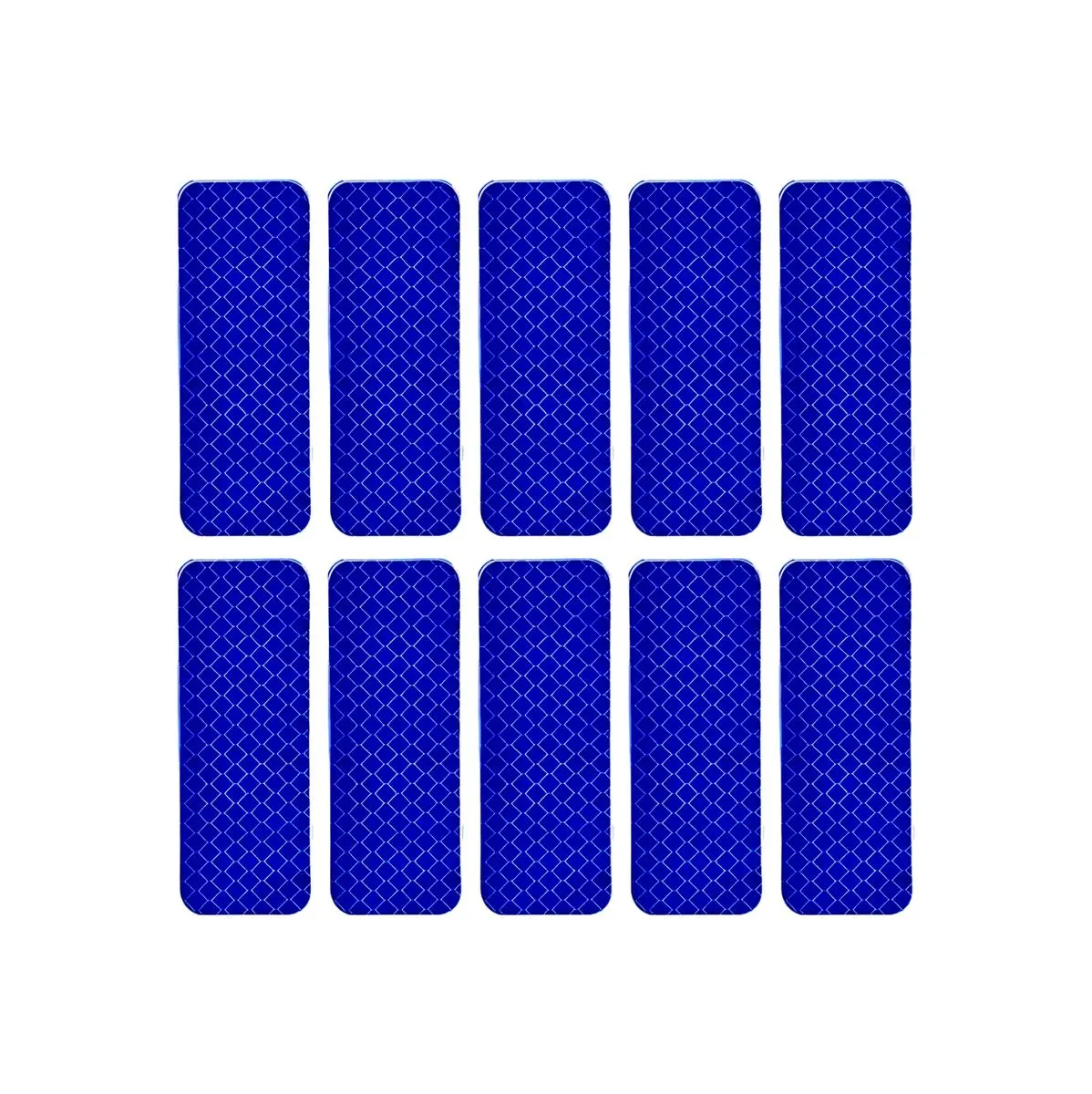 Car Bumper Reflective Strip Stickers 10 Piece - Blue