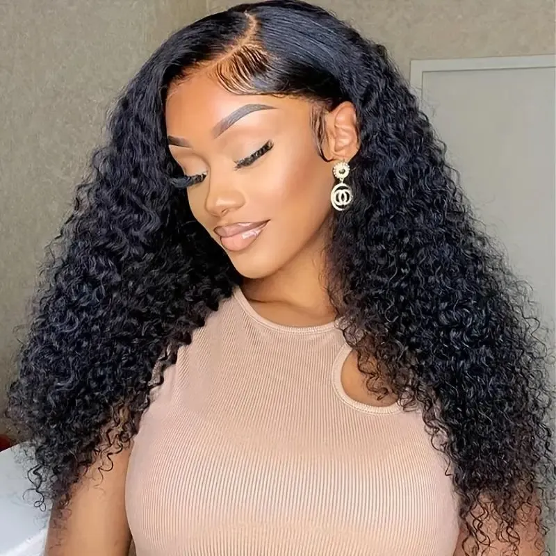 Virgin Human Hair - Double Drawn Jerry Curly Full Frontal Wig - 22inch
