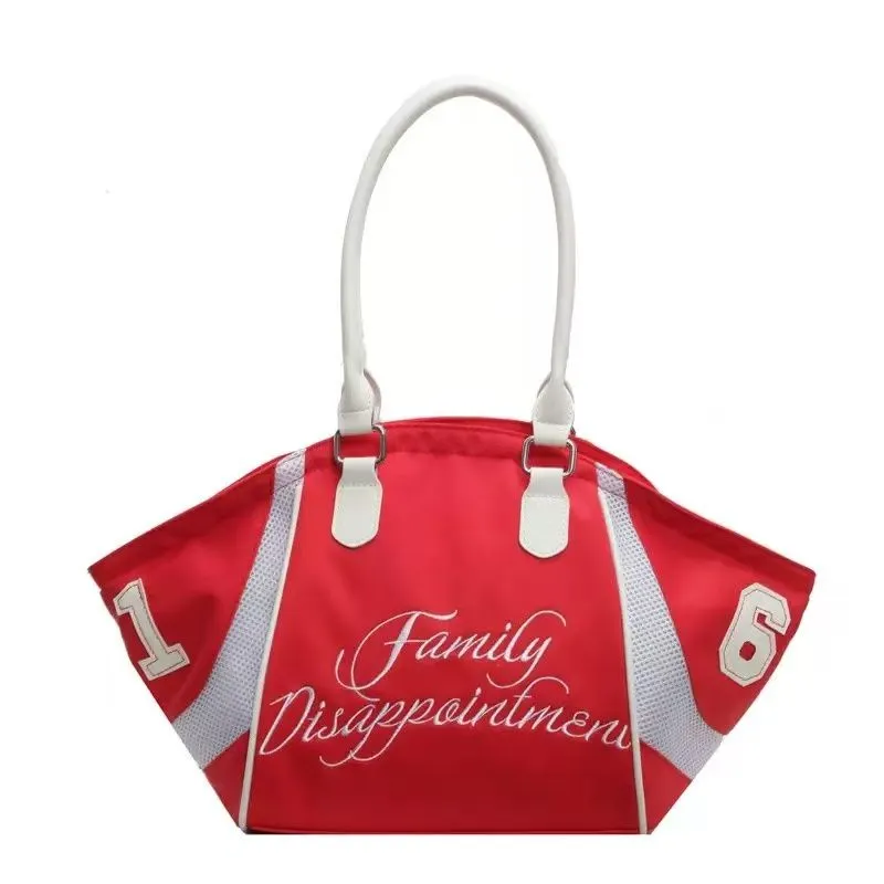 Y2K-Inspired Large Capacity Tote Bag