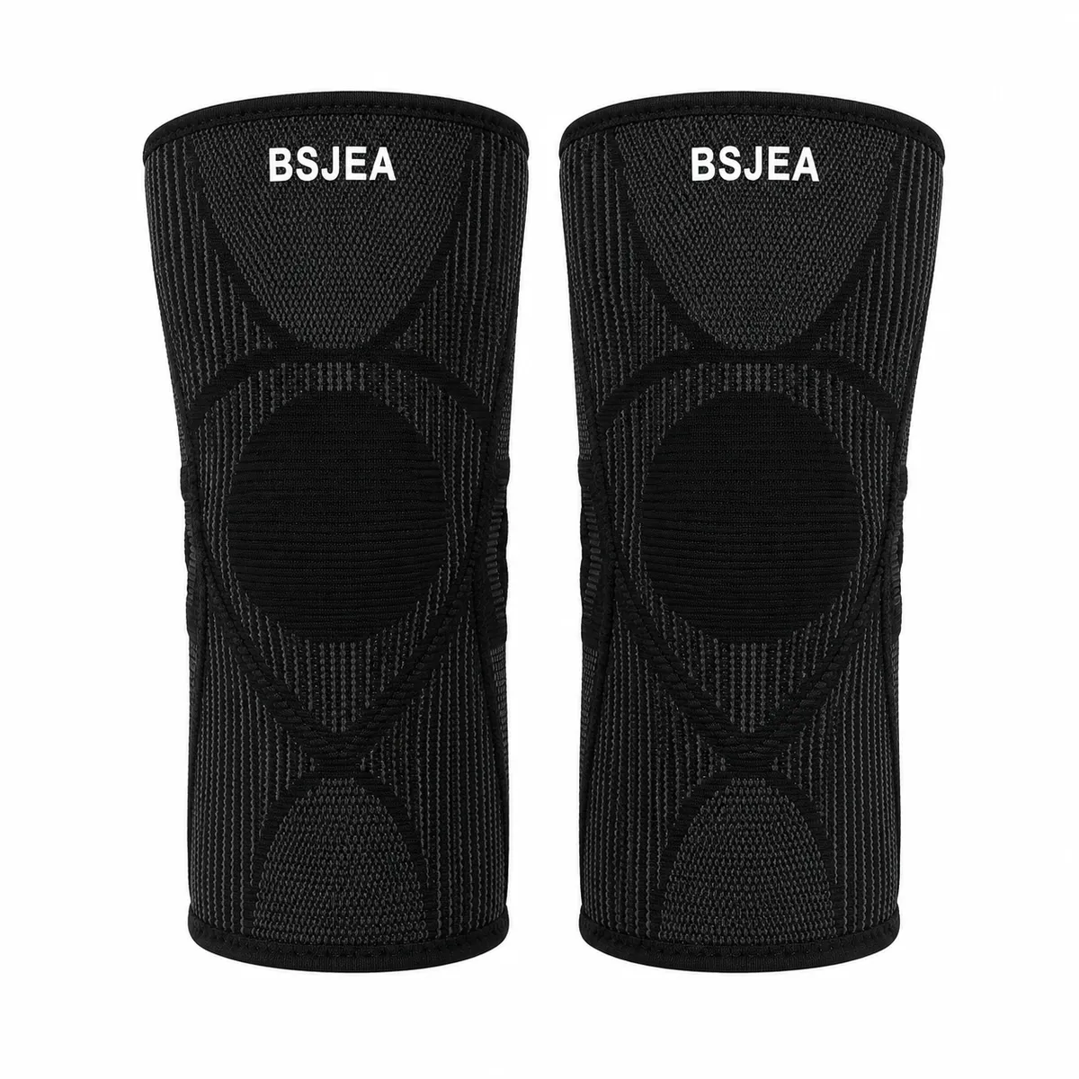 BSJEA - 2Pcs Breathable Knitted Sports Compression Knee Supports