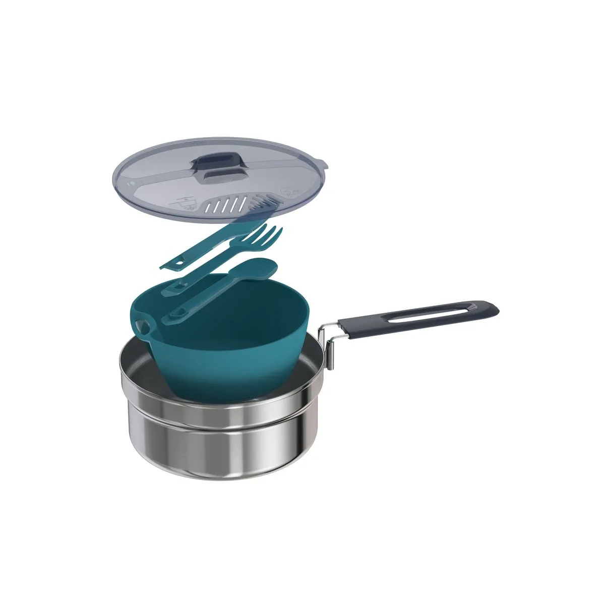 Quechua Decathlon Quechua Cookset MH100 Stainless Steel 1P