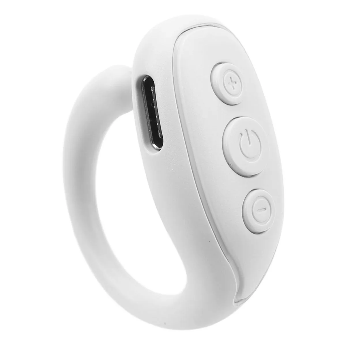 White Media Control Ring with Simple Operation Fashion Jewelry Stylish
