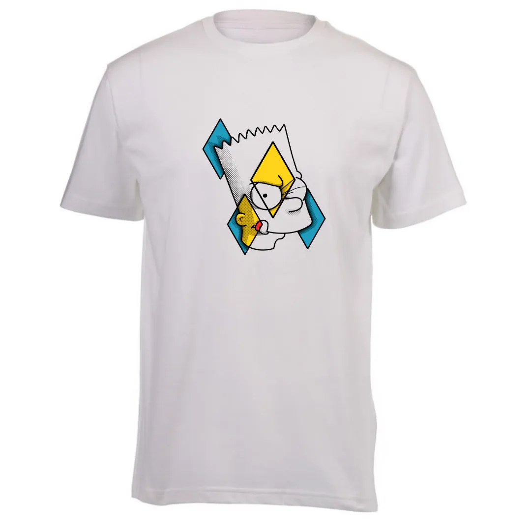 Kids White Short Sleeve T-Shirt - Bart Simpson 2