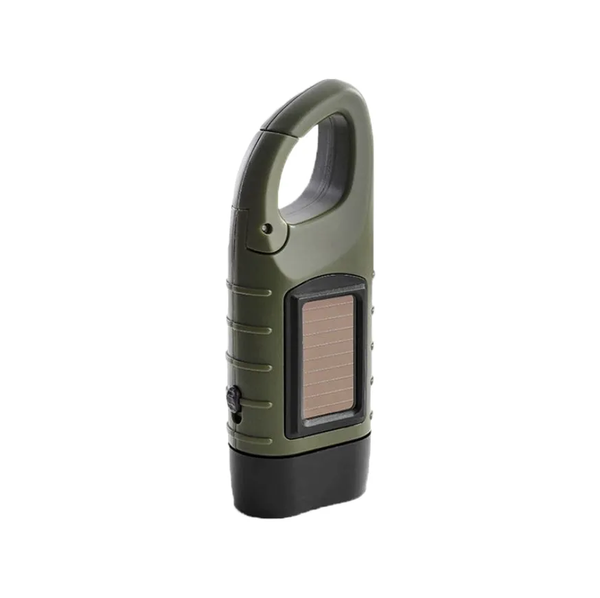 Solar-Powered Hand-Cranked Flashlight Solar Charging Hand-Cranked Generator