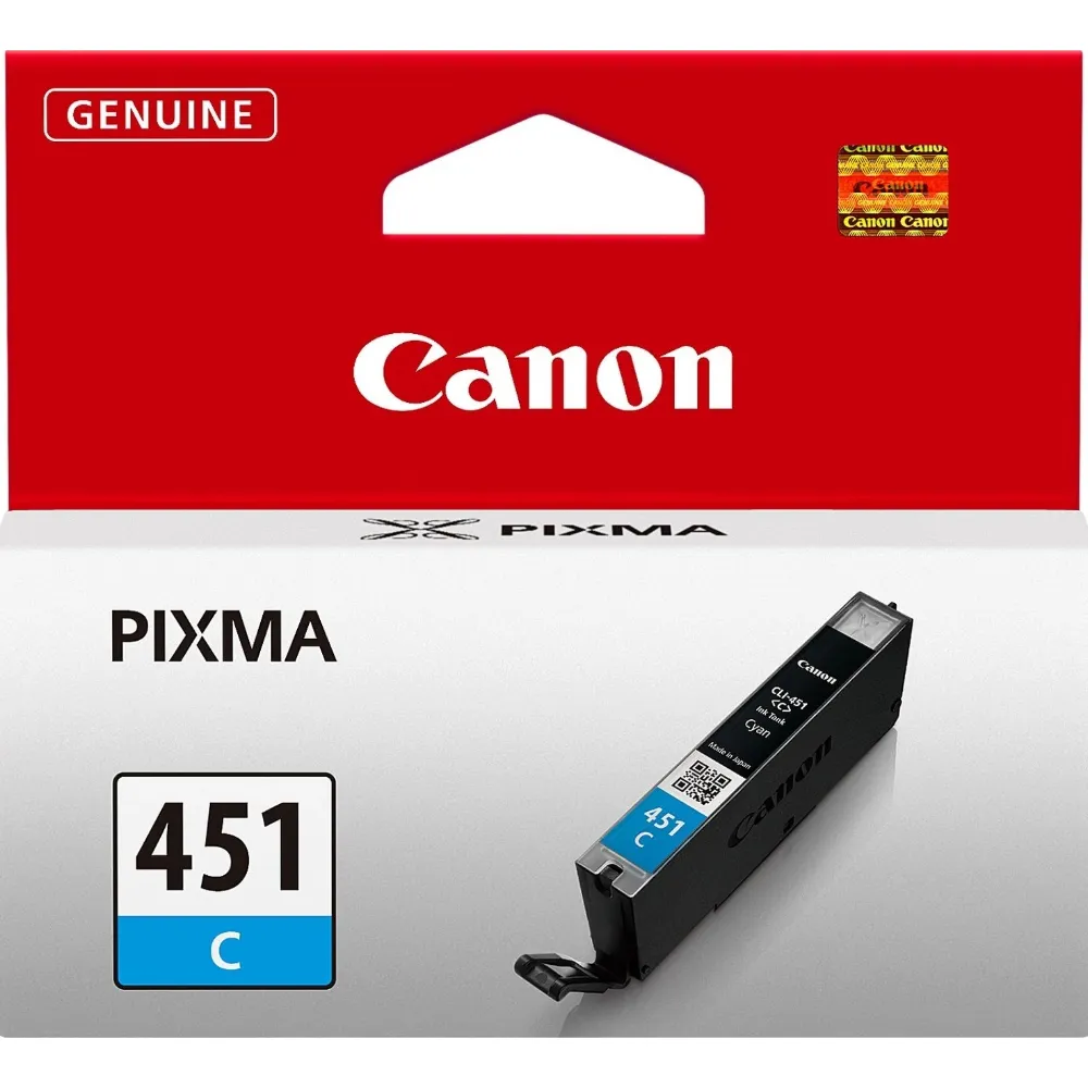 Canon Ink Cartridges - CLI-451C Original Cyan Printer Ink Cartridge